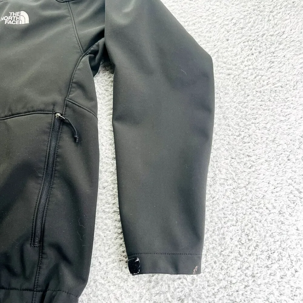 The North Face Jacket Mens Medium Black Apex Risor Softshell Fleece Lined
